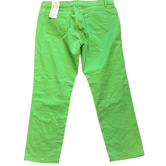 Talbots Size 16 Green Apple Heritage Slim Ankle Jeans - Picture 3 of 6